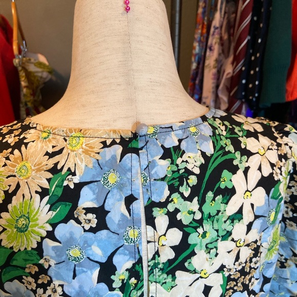 NWT Boho Floral Puff-sleeved Midi Dress sz L - Picture 10 of 13